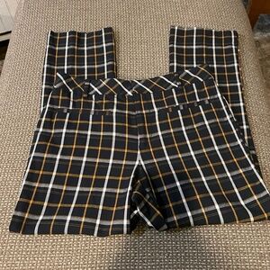 The essential collection Anthropologie Plaid Striped Cropped Dress Pant Pants 6